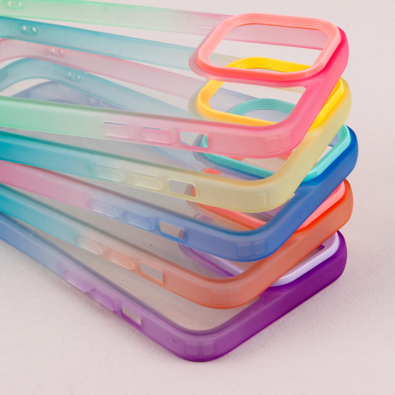 قاب PC شفاف دو رنگ + بند آویز iPhone 14 Pro Max