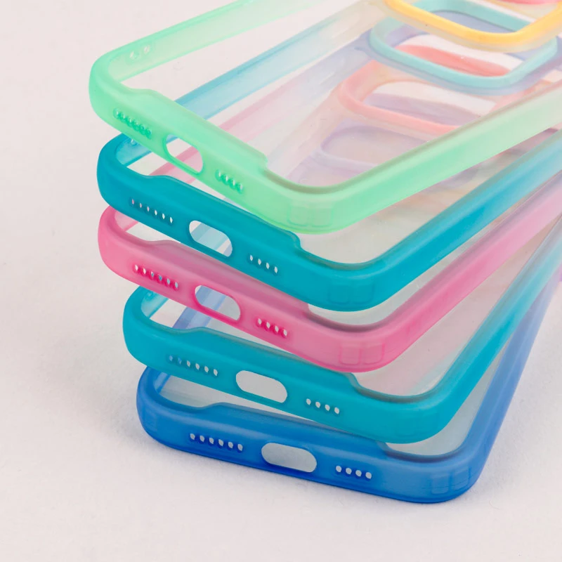 قاب PC شفاف دو رنگ + بند آویز iPhone 14 Pro Max