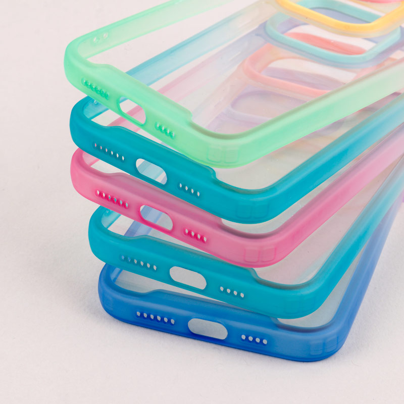 قاب PC شفاف دو رنگ + بند آویز iPhone 14 Pro Max