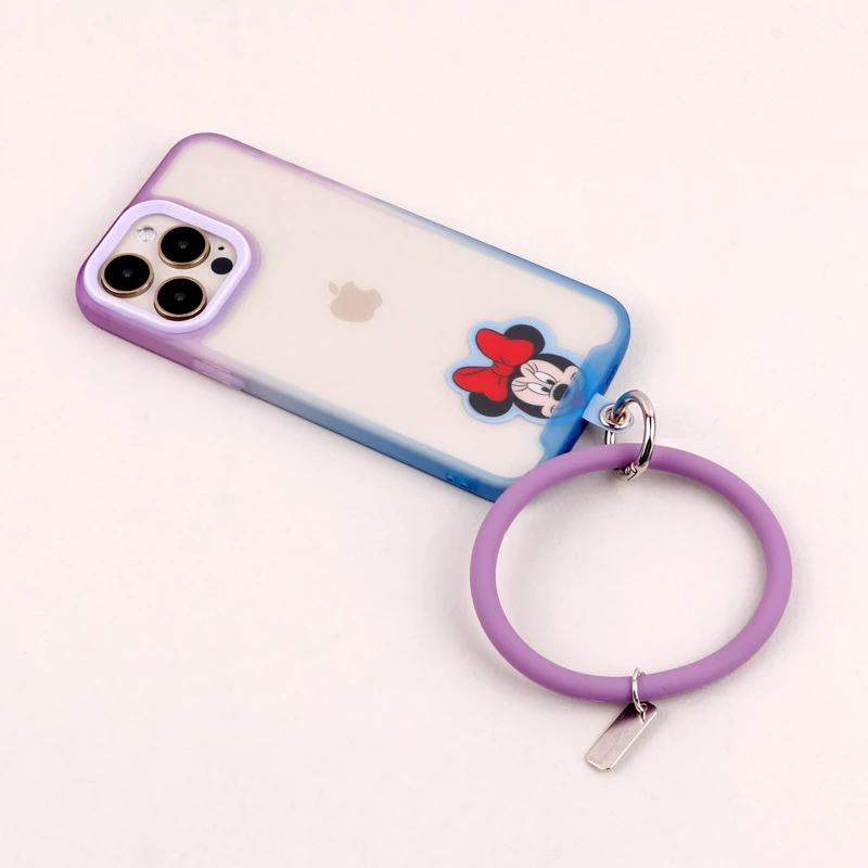 قاب PC شفاف دو رنگ + بند آویز iPhone 14 Pro Max