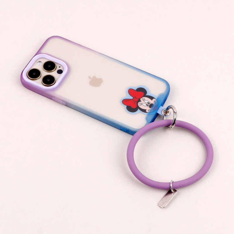 قاب PC شفاف دو رنگ + بند آویز iPhone 14 Pro Max