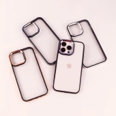 قاب PC متال ایرون New Skin دور رنگی پشت شفاف iPhone 14 Pro Max