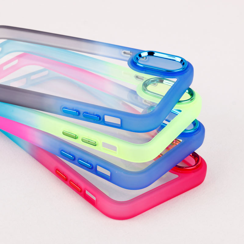 قاب PC شفاف متال ایرون دو رنگ iPhone XS