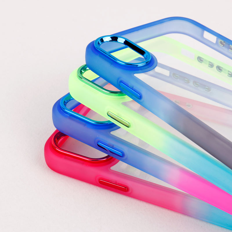 قاب PC شفاف متال ایرون دو رنگ iPhone XS