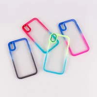 قاب PC شفاف متال ایرون دو رنگ iPhone XS