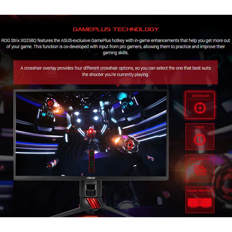 مانیتور گیمینگ ایسوس ROG Strix XG258Q سایز 24.5 اینچ
