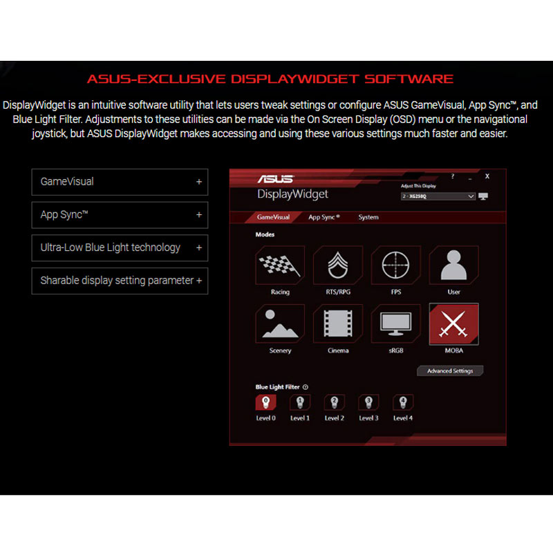 مانیتور گیمینگ ایسوس ROG Strix XG258Q سایز 24.5 اینچ