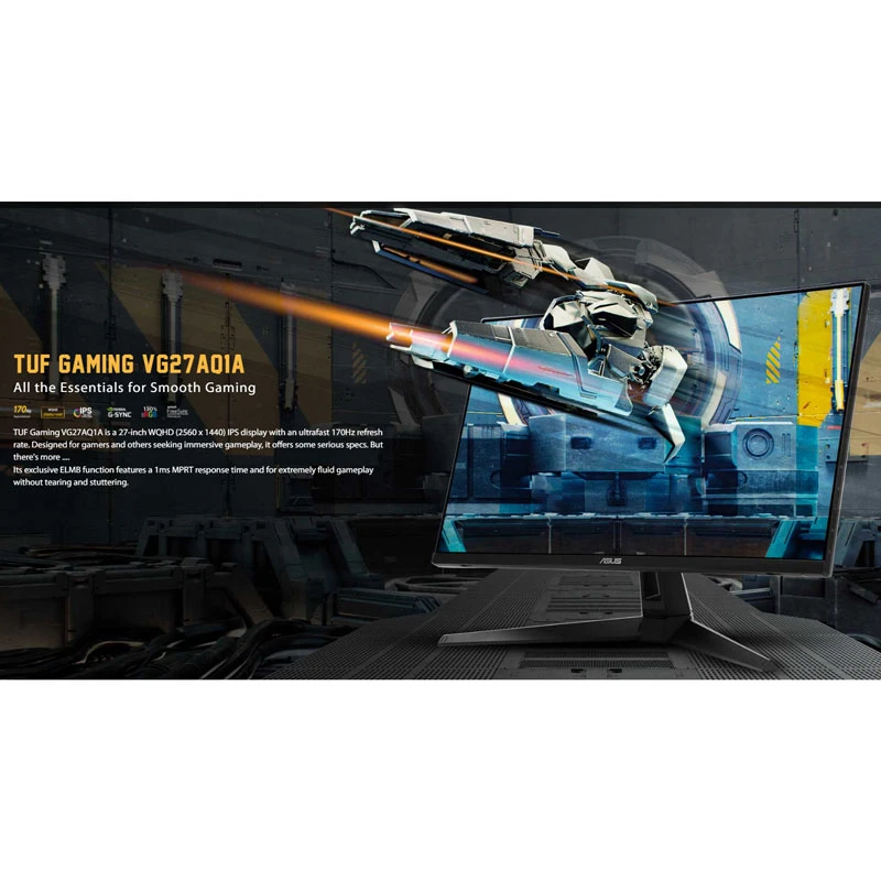 مانیتور گیمینگ ایسوس TUF Gaming VG27AQ1A سایز 27 اینچ