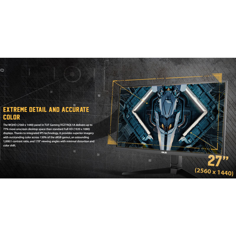 مانیتور گیمینگ ایسوس TUF Gaming VG27AQL1A سایز 27 اینچ