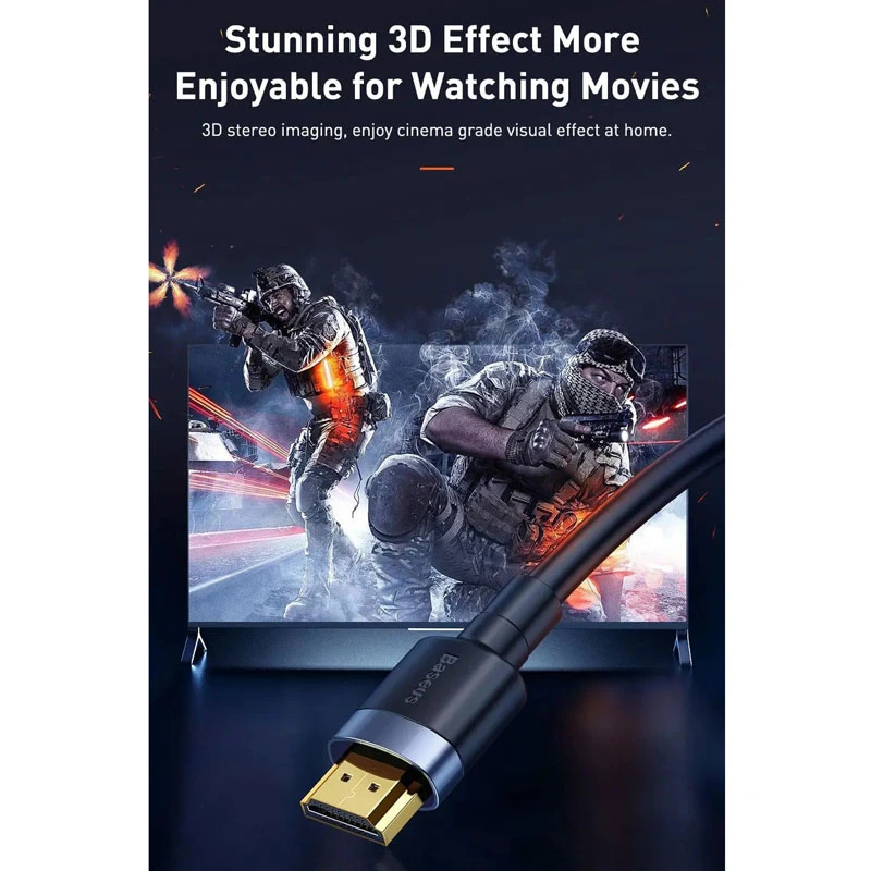 کابل HDMI 4K باسئوس Cafule Series CADKLF-E01 طول 1 متر