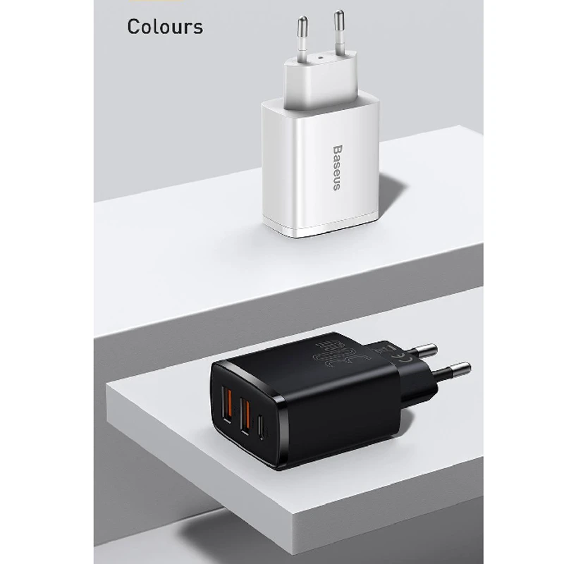 شارژر دیواری 30 وات باسئوس Compact CCXJ-E0 QC3.0 PD 3A