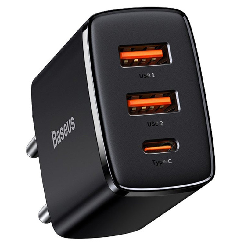 کلگی فست شارژ Baseus Compact CCXJ-E0 3Port 3A QC3.0 PD 30W