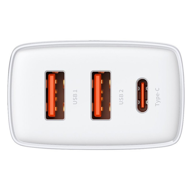 کلگی فست شارژ Baseus Compact CCXJ-E0 3Port 3A QC3.0 PD 30W