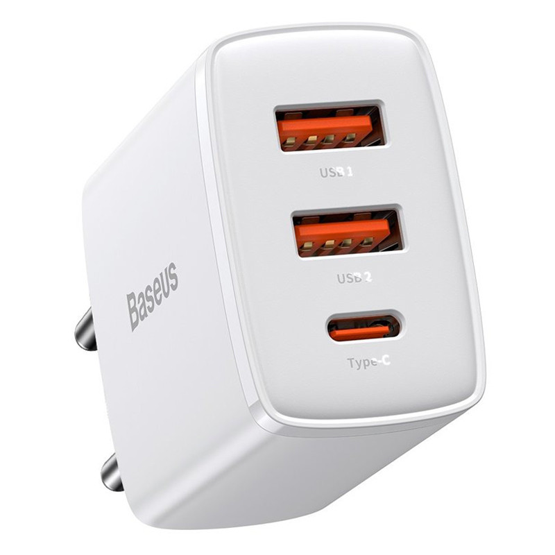 کلگی فست شارژ Baseus Compact CCXJ-E0 3Port 3A QC3.0 PD 30W