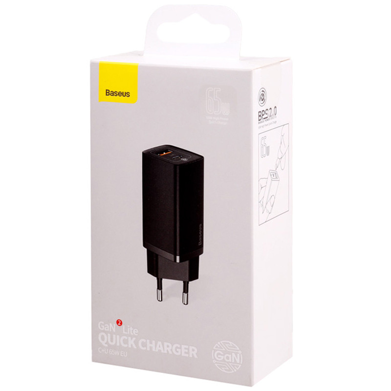 کلگی فست شارژ Baseus Gan2 Lite CCGAN2L-B0 2Port 5A QC3.0 PD 65W