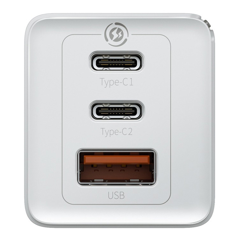 کلگی فست شارژ Baseus Gan2 Pro CCGAN2P-B0 3Port 3A QC4.0 PD3.0 65W + کابل تبدیل تایپ سی