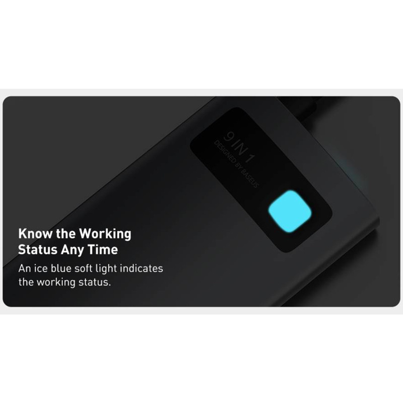 هاب 9 پورت Type-C باسئوس Metal Gleam Series CAHUB-CU0G