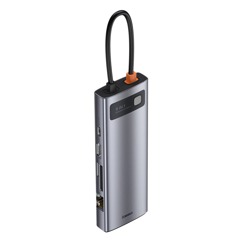 هاب 9 پورت Type-C باسئوس Metal Gleam Series CAHUB-CU0G