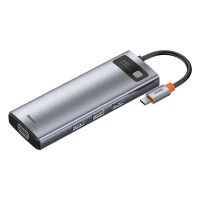 هاب 9 پورت Type-C باسئوس Metal Gleam Series CAHUB-CU0G