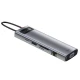 هاب 9 پورت Type-C باسئوس Metal Gleam Series CAHUB-CU0G