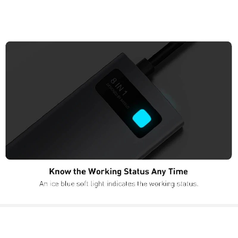 هاب 8 پورت Type-C باسئوس Metal Gleam Series CAHUB-CV0G