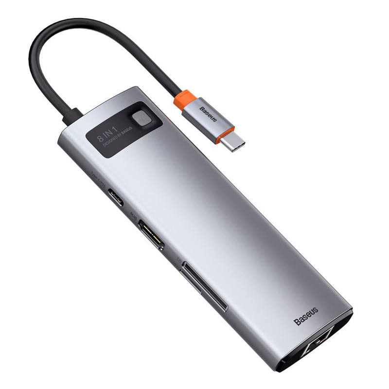 هاب 8 پورت Type-C باسئوس Metal Gleam Series CAHUB-CV0G
