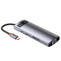 هاب 8 پورت Type-C باسئوس Metal Gleam Series CAHUB-CV0G