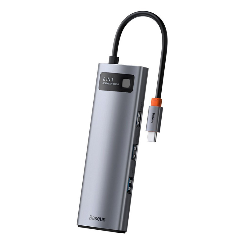 هاب 8 پورت Type-C باسئوس Metal Gleam Series CAHUB-CV0G