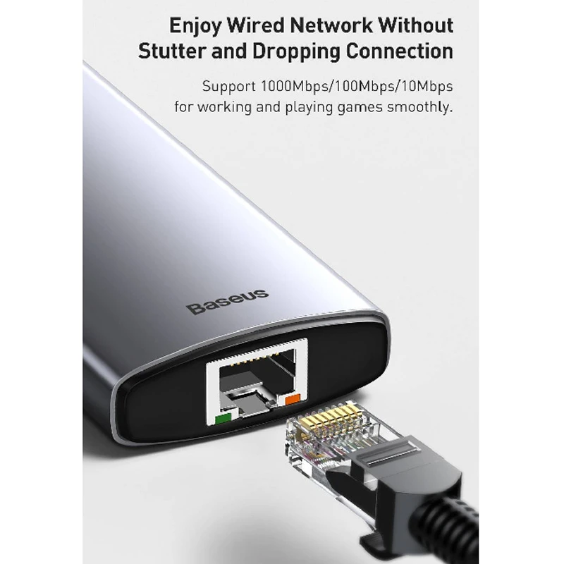 هاب 8 پورت Type-C باسئوس Metal Gleam Series CAHUB-CV0G