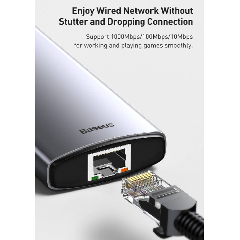 هاب 8 پورت Type-C باسئوس Metal Gleam Series CAHUB-CV0G
