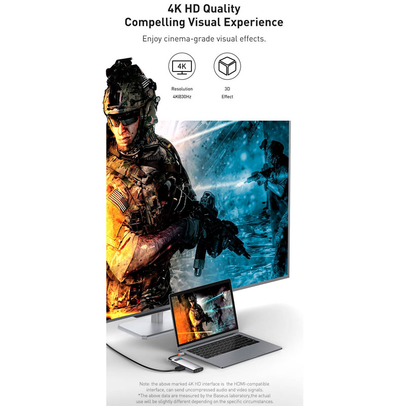 هاب 6 پورت Type-C باسئوس Metal Gleam Series CAHUB-CW0G
