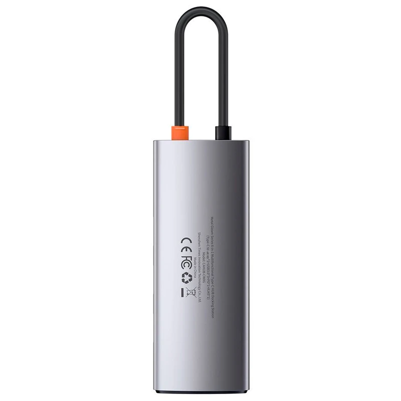 هاب 6 پورت Type-C باسئوس Metal Gleam Series CAHUB-CW0G