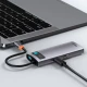 هاب 6 پورت Type-C باسئوس Metal Gleam Series CAHUB-CW0G