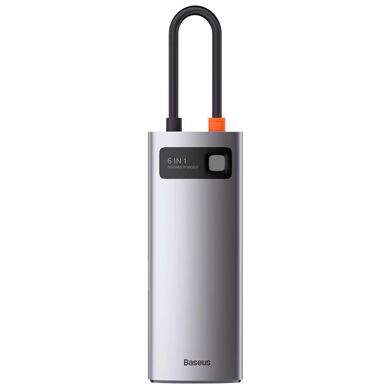 هاب 6 پورت Type-C باسئوس Metal Gleam Series CAHUB-CW0G