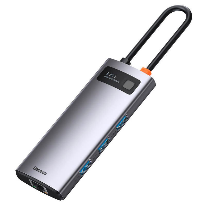 هاب 6 پورت Type-C باسئوس Metal Gleam Series CAHUB-CW0G