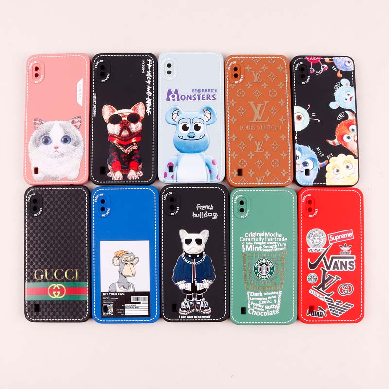 قاب سامسونگ Galaxy A10 طرح دوخت محافظ لنزدار