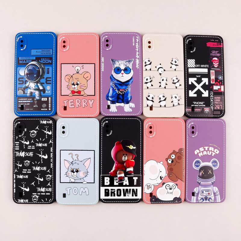 قاب سامسونگ Galaxy A10 طرح دوخت محافظ لنزدار