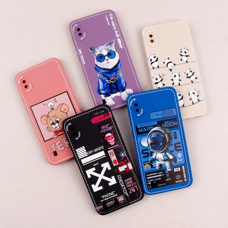 قاب سامسونگ Galaxy A10 طرح دوخت محافظ لنزدار