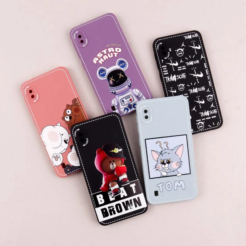 قاب سامسونگ Galaxy A10 طرح دوخت محافظ لنزدار