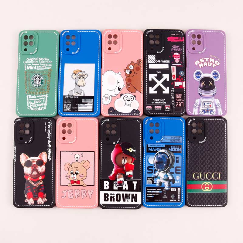 قاب سامسونگ Galaxy A12 طرح دوخت محافظ لنزدار