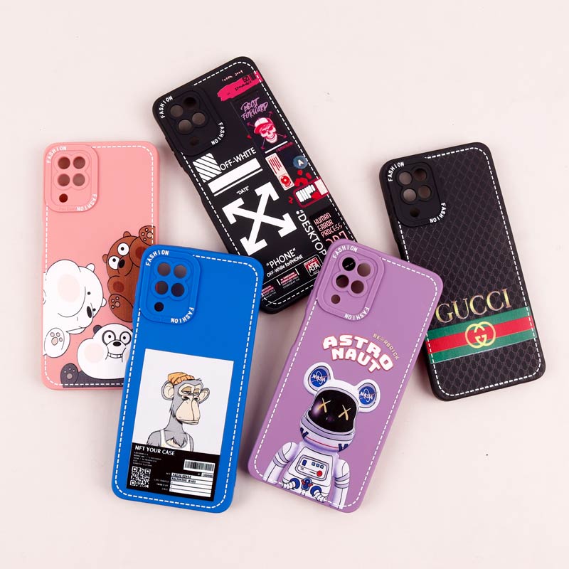 قاب سامسونگ Galaxy A12 طرح دوخت محافظ لنزدار