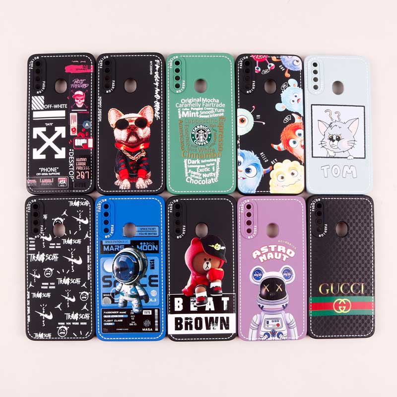 قاب سامسونگ Galaxy A20s طرح دوخت محافظ لنزدار