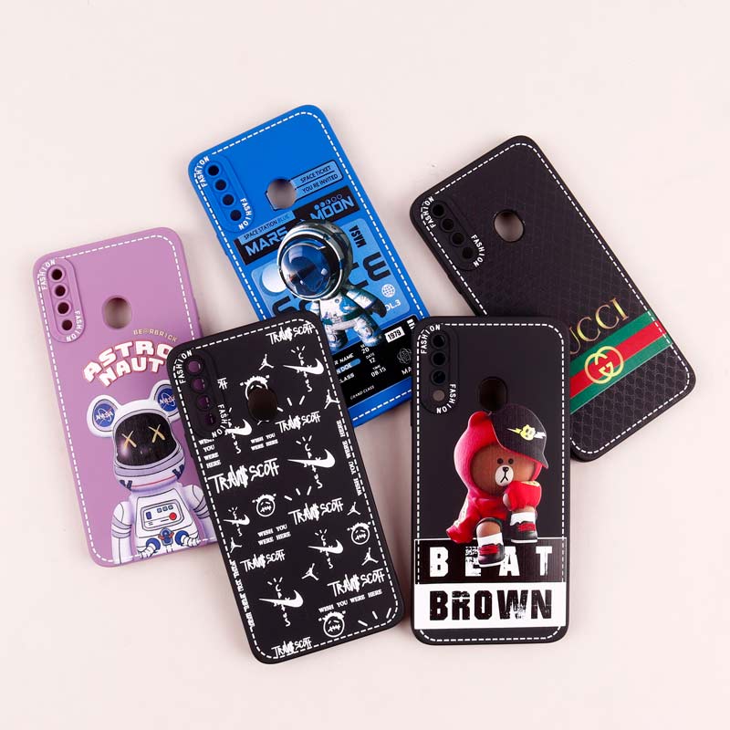 قاب سامسونگ Galaxy A20s طرح دوخت محافظ لنزدار