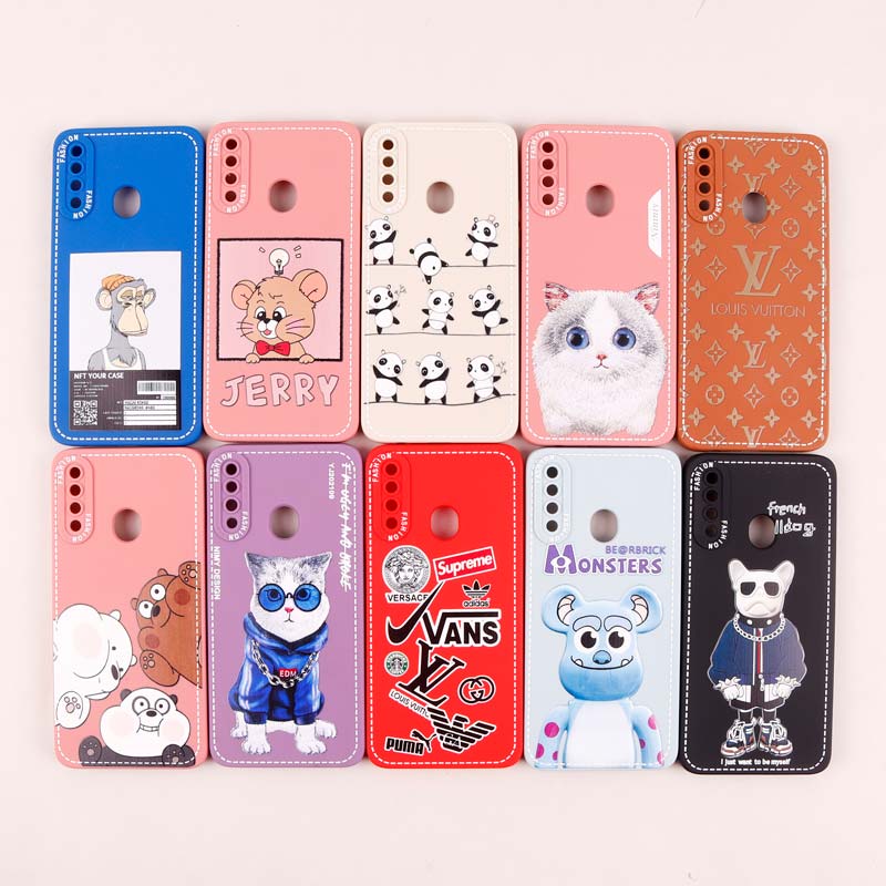 قاب سامسونگ Galaxy A20s طرح دوخت محافظ لنزدار