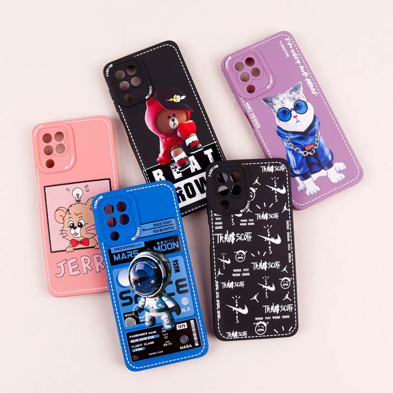 قاب سامسونگ Galaxy A22 4G طرح دوخت محافظ لنزدار