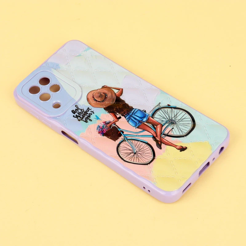 قاب پافر سامسونگ Galaxy A22 4G طرحدار فانتزی محافظ لنزدار