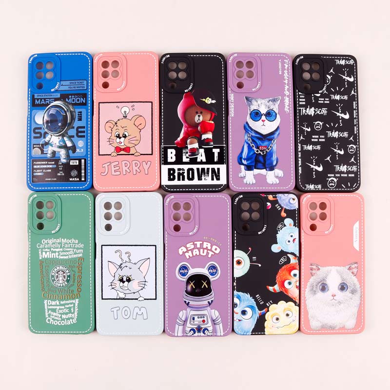 قاب سامسونگ Galaxy A22 4G طرح دوخت محافظ لنزدار