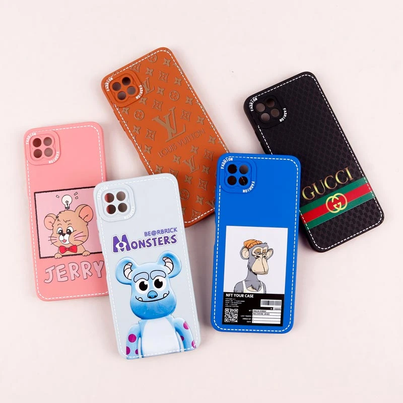 قاب سامسونگ Galaxy A22 5G طرح دوخت محافظ لنزدار