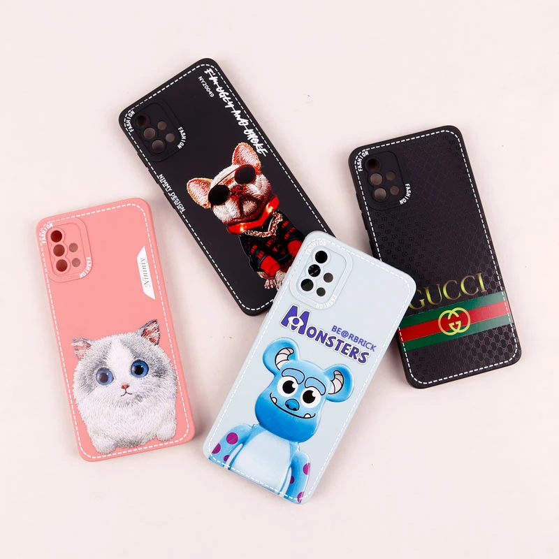 قاب سامسونگ Galaxy A51 طرح دوخت محافظ لنزدار