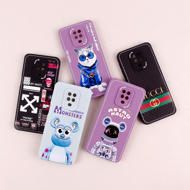 قاب شیائومی Redmi Note 9s طرح دوخت محافظ لنزدار